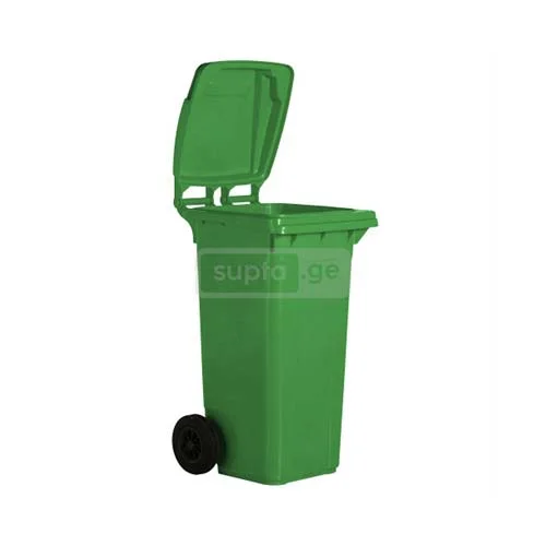 Plastic trash can on wheels 120L